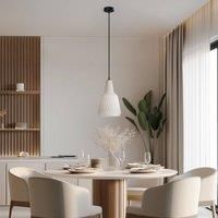 Lindby Ceiling Light /'Belarion/' dimmable (Vintage, Antique) in White Made of Glass for e.g. Living Room & Dining Room (1 Light Source, E27) from Pendant Lighting, lamp, Hanging lamp, lamp, Ceiling