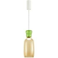 Lucande Fay LED pendant light, yellow/light green