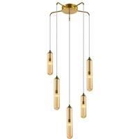 Lucande Ceiling Light /'Freylin/' dimmable (Antique, Vintage) in Cream Made of Glass for e.g. Living Room & Dining Room (5 Light Sources, G9) from Pendant Lighting, lamp, Hanging lamp, lamp, Ceiling