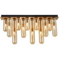 Lucande Ceiling Light /'Freylin/' dimmable (Antique, Vintage) in Cream Made of Glass for e.g. Living Room & Dining Room (12 Light Sources, G9) from Ceiling lamp, lamp