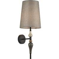 Lindby Haldorin wall light, fabric lampshade