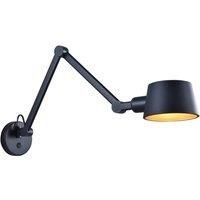 Lucande Silka wall light, adjustable, black