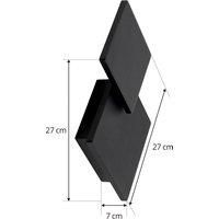 Lucande Elrik LED wall light, two elements, angular, black