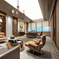 Euluna Gina chandelier in brown, 3-bulb