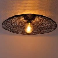Ceiling Light /'Kaviya/' dimmable (Design) in Black Made of Metal for e.g. Living Room & Dining Room (1 Light Source, E27) from Lindby | Ceiling lamp, lamp
