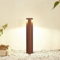 Lucande Raiku LED Outdoor Light (Modern) in Brown Aluminium (3 Bulbs) - Path Light Bollard Light Path Lamp Base Light