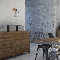 Envostar Risco wall light 1-bulb fabric grey
