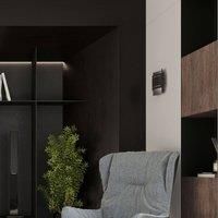 Euluna Isotta wall light, semi-circle, black