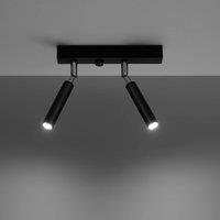 Euluna Nicanor downlight black/chrome 2-bulb