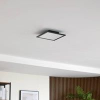 Lindby LED panel Enhife, black, 29.5 x 29.5 cm, aluminium