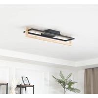 Lindby LED ceiling light Holamu, 80 cm, wood