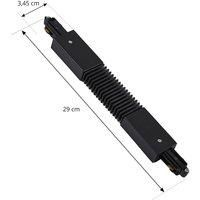 Lindby Flex connector Linaro, black, single-circuit track lighting system