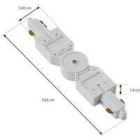 Lindby connector Linaro, white, adjustable, 1-phase