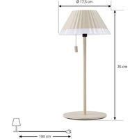 Lindby Ilvi LED (splash-proof (modern) in cream made of aluminium (1 bulb), living room light