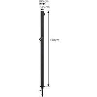 Lindby Luzian LED Outdoor Light (Modern) in Black Metal (2 Bulbs) - Path Light Bollard Light Path Lamp Base Light