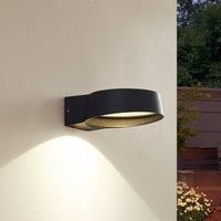 Lindby Jesiba LED Outdoor Wall Light (Splash-Proof (Modern) in Aluminium (1 Bulb) - Outdoor Wall Lights Wall Lamp LED Outdoor Lamp Outdoor for Outdoor Wall / House Wall