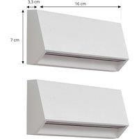 Lindby Appeso LED outdoor wall light, length 22 cm, set of 2