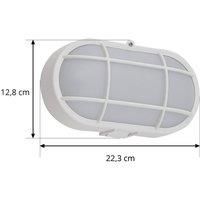 Lindby LED outdoor wall light Alisha, white, plastic, IP54