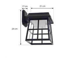 Lindby Latarka LED Outdoor Solar Light with Motion Sensor (Splash-Proof (Modern) in Black (1 Bulb) - Solar Wall Lights Wall Lamp for Outdoor and Garden