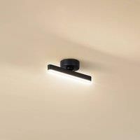 Lindby Eldrin LED Ceiling Light (Modern) in Black Metal (1 Bulb) - Ceiling Light Living Room Light