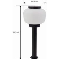 Lindby pillar light Orfeas, black/white, aluminium, 24 cm
