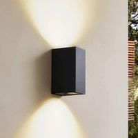 Lindby Fijona Outdoor Wall Light (Splash-Proof (Modern) in Green Aluminium (2 Bulbs, GU10) - Outdoor Wall Lights Wall Lamp LED Outdoor Lamp Outdoor for Outdoor Wall / House Wall