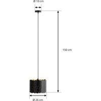 Lindby pendant light Aralena, black/gold, metal, 26 cm