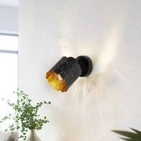 Lindby Aralena Wall Light Indoor Wall Lamp (Modern) in Black Metal (1 Bulb E27) - Wall Spotlight Wall Lighting Bedroom / Living Room Light