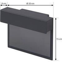 Lindby LED house number light Antal, dark grey, aluminium