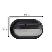 Lindby Adita outdoor wall light, black, ABS, height 16.3 cm