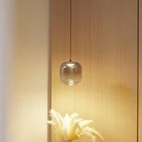 Lucande LED Avelinra (Modern) in Black Glass (1 Bulb) Living Room Light
