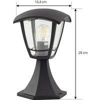 Lindby Isidoro Outdoor Light (Splash-Proof (Modern) in Black (1 Bulb, E27) - Path Light Bollard Light Path Lamp Base Light