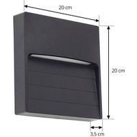 Lindby LED outdoor wall light Elissa, black, plastic, CCT