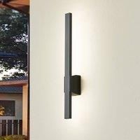 Lindby LED outdoor wall light Sakari, 10.5 W, black, aluminium
