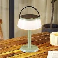 Lindby LED table lamp Mikkel, green, dimmable