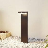 Lindby Eleazar LED Solar Lights Dimmable (Splash-Proof (Modern) in Black Aluminium (1 Bulb) – Solar Lamp Solar Light Garden