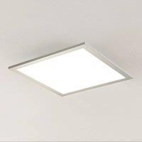 Arcchio LED panel Lyndra, 40 cm, silver, aluminium, dimmable, CCT