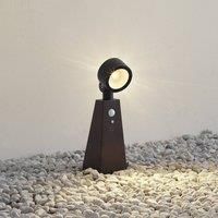 Lindby Raide LED Solar Lights with Motion Sensor (Splash-Proof (Modern) in Black Aluminium (1 Bulb) – Solar Lamp Solar Light Garden
