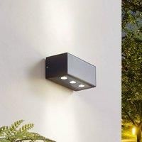 Lucande Selim LED Outdoor Wall Light (Modern) in Black Aluminium (1 Bulb) - Outdoor Wall Lights Wall Lamp LED Outdoor Lamp Outdoor for Outdoor Wall/House Wall House Patio &