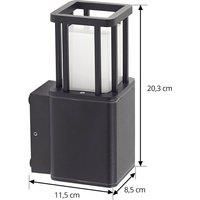 Lucande Dakil LED Outdoor Wall Light (Modern) in Black Aluminium (1 Bulb, GU10) - Outdoor Wall Lights Wall Lamp LED Outdoor Lamp Outdoor for Outdoor Wall/House Wall House Patio &