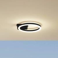 Lindby Finian LED Ceiling Lights Dimmable (Splash-Proof (Modern) in Black Aluminium (1 Bulb) – Outdoor Light for Garden, Patio, Balcony & Home Ceiling Light