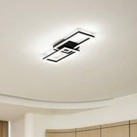 Lindby Finian LED Ceiling Lights Dimmable (Splash-Proof (Modern) in Black Aluminium (1 Bulb) – Outdoor Light for Garden, Patio, Balcony & Home Ceiling Light