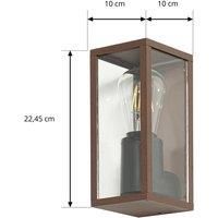 Lindby outdoor wall light Robigus, rust-coloured, aluminium