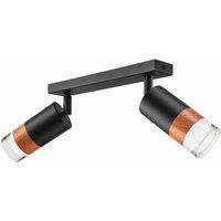 Envostar Fida downlight, 2-bulb black