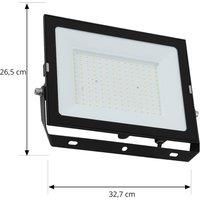 Prios LED outdoor spotlight Maikel, 150W, 12000lm, aluminium