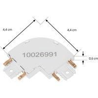 Lindby L-connector Lumaro, white, 90, rounded, set of 2