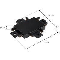 Lindby cross connector Lumaro, black, plastic