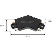 Lindby connector Lumaro, black, 135, plastic