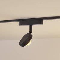 Lindby LED spot 48 V Lumaro, black, 7.3 cm, aluminium, dimmable