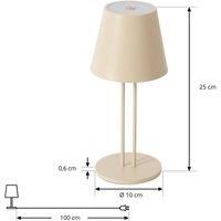Lindby LED Janea (Touch Dimmer) Dimmable (Splash-Proof (Modern) in Cream Metal (1 Bulb) Touch Lamp